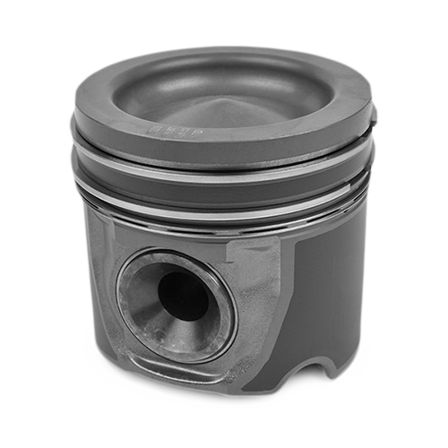Complete piston with rings and pin